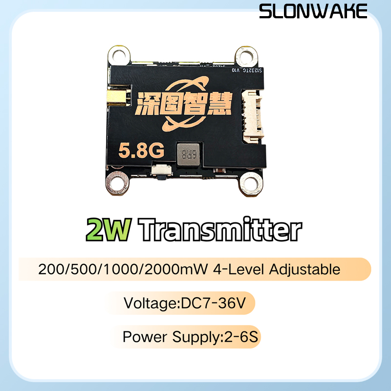 SLONWAKE 5.8G 56CH 2W transmit - đánh giá và giá Fpv Drone Transmitter